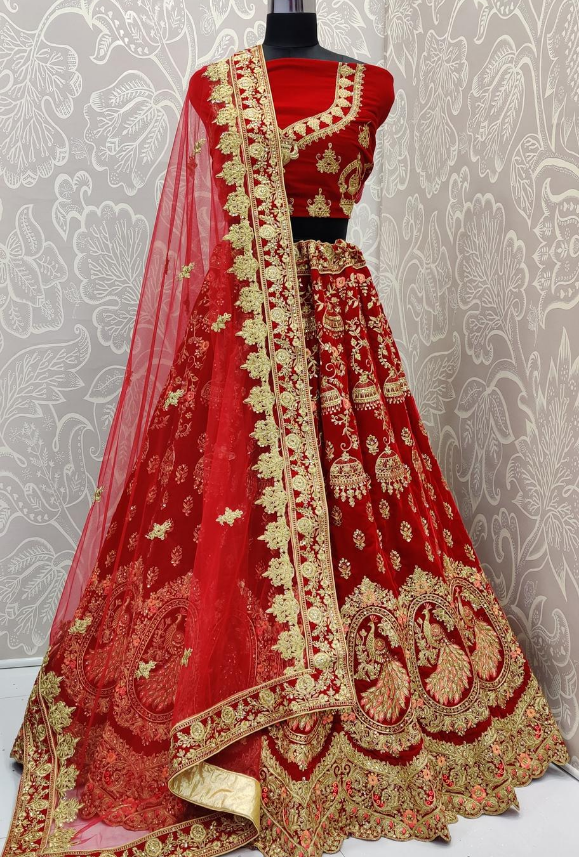 Red Bridal Lehenga Choli