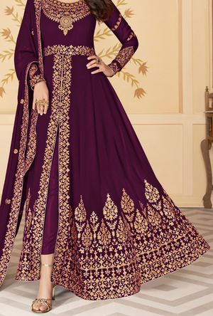 Purple Anarkali Suit