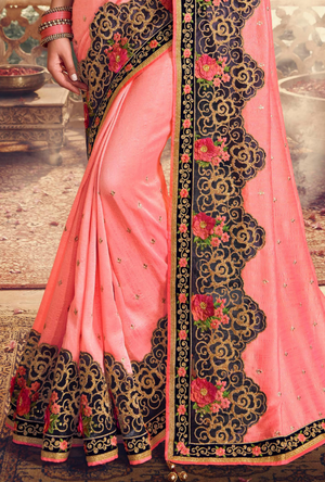 Pink Designer Saree