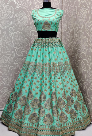 Sea Green Lehenga Choli