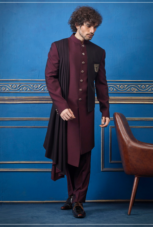 Maroon Mens Sherwani