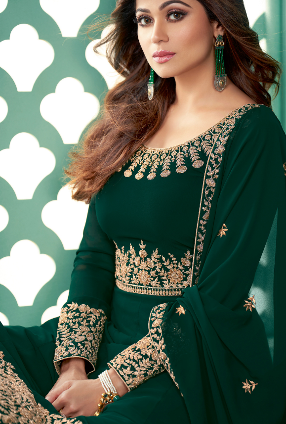 Green Anarkali Suit