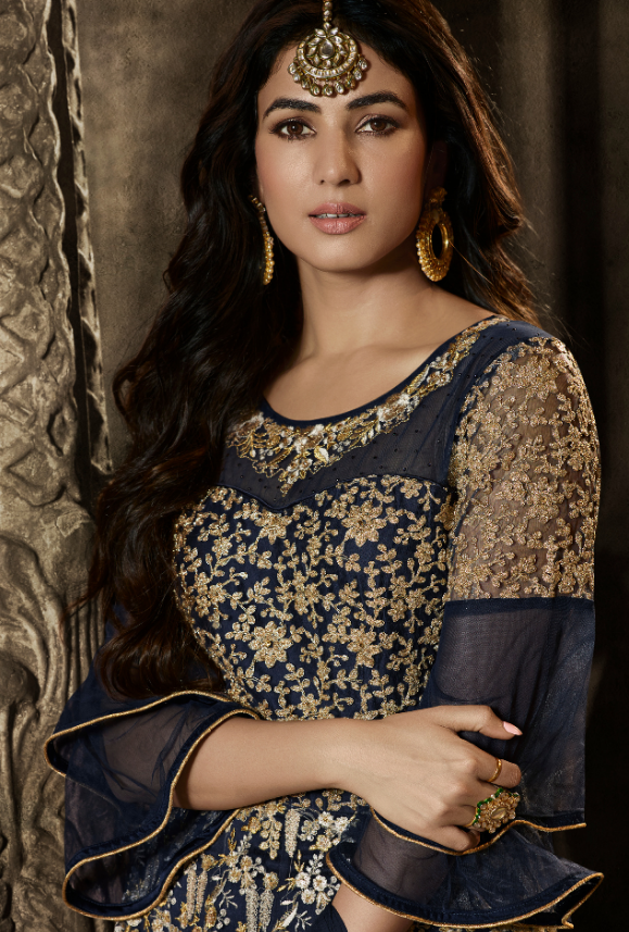 Navy Blue Anarkali Suit