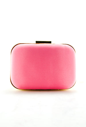 Turquoise Pink Gotta Patti Clutch - Desi Royale