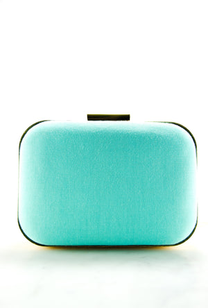 Turquoise Gotta Patti Clutch - Desi Royale