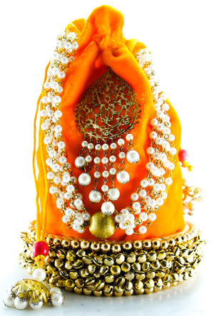 Yellow Wedding Potli bag - Desi Royale