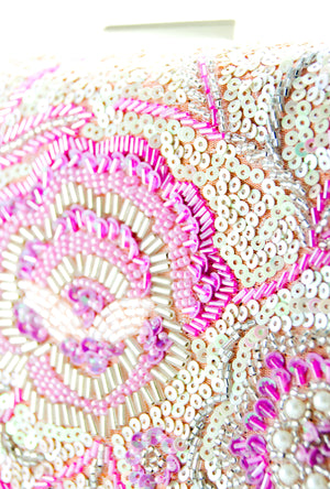 Floral pink Clutch - Desi Royale