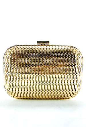 Gold metal Clutch - Desi Royale