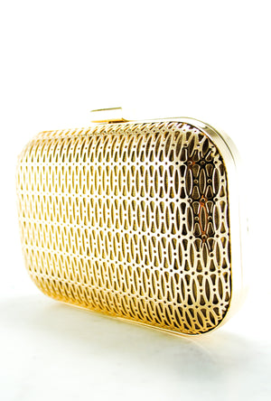 Gold metal Clutch - Desi Royale