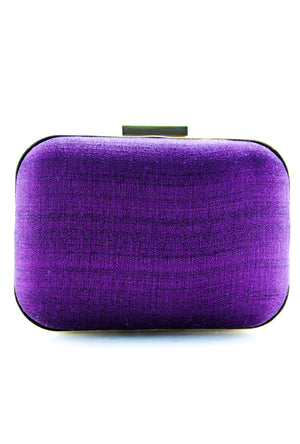 Purple Samsara Gotta Patti Clutch - Desi Royale