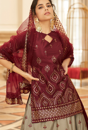 Maroon Lehenga Choli set