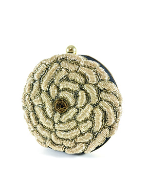 Gold Flower Clutch - Desi Royale