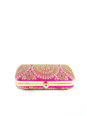 Pink Mandala Clutch - Desi Royale