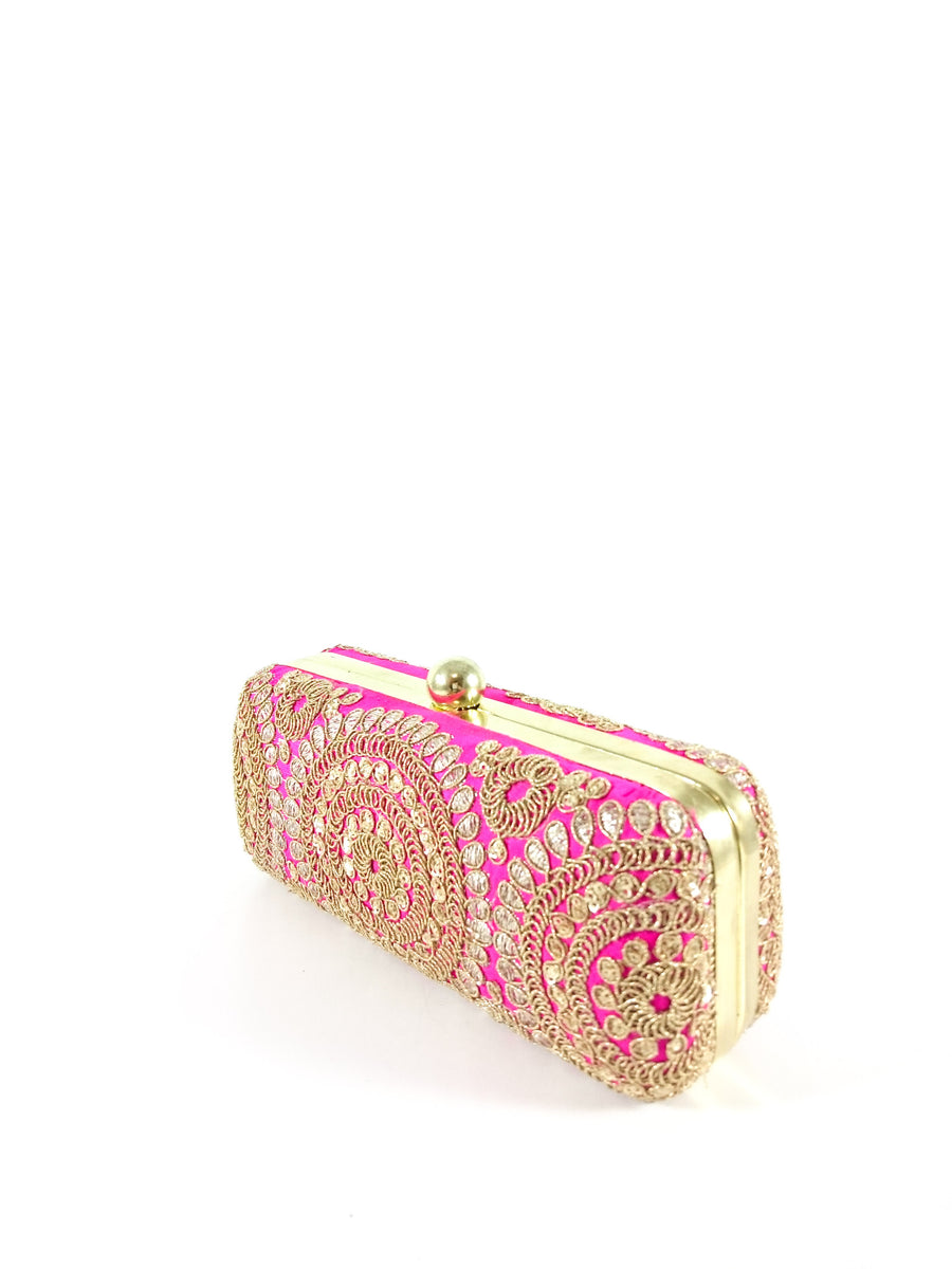 Pink Mandala Clutch - Desi Royale