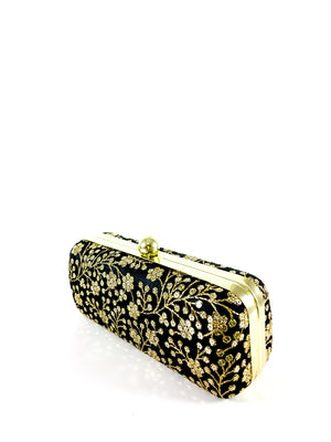 Black Hamida clutch - Desi Royale