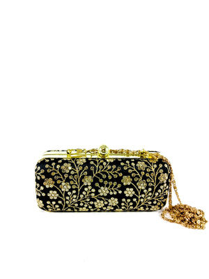 Black Hamida clutch - Desi Royale