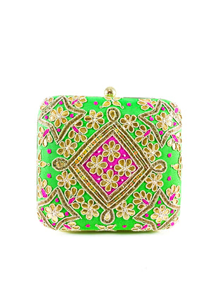 Green Samsara Clutch - Desi Royale