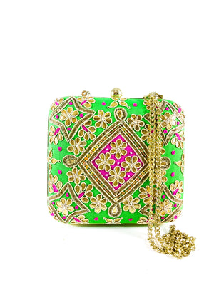 Green Samsara Clutch - Desi Royale