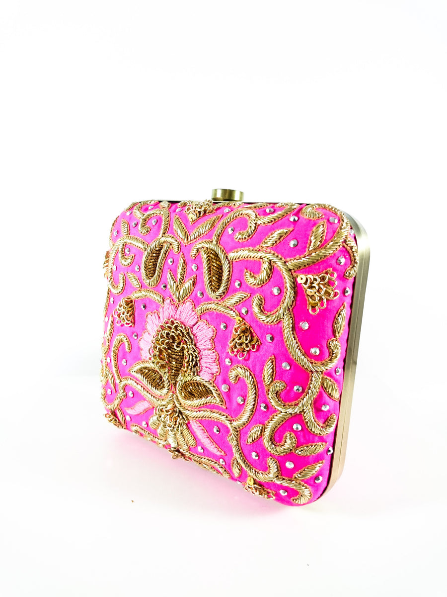 Pink Bridal Clutch - Desi Royale