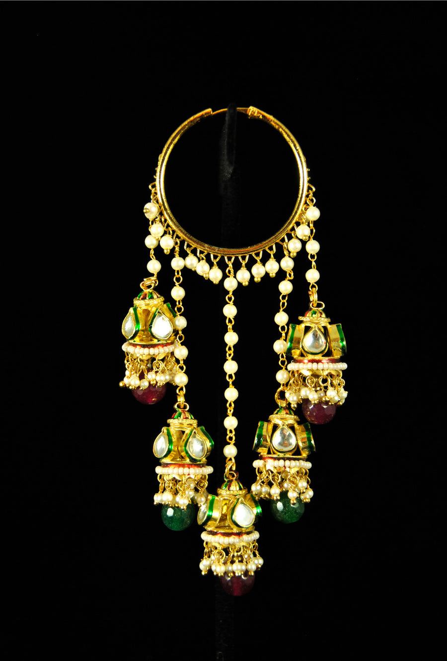 Beautiful jhumki kundan earrings - Desi Royale