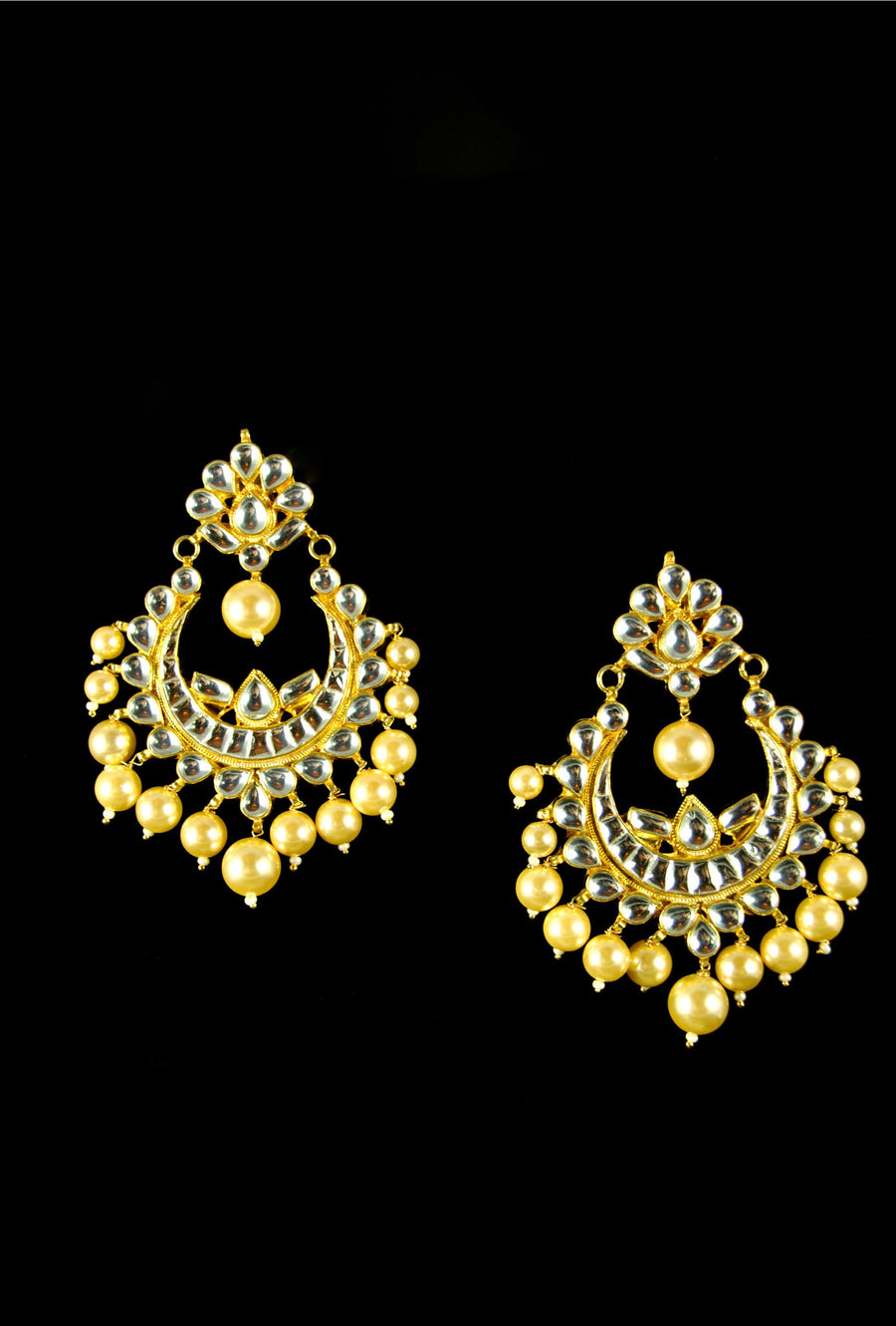 Ethnic kundan earrings - Desi Royale