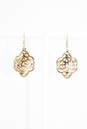 Gold filigree style earrings - Desi Royale