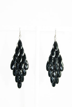 Black Chandelier earrings - Desi Royale