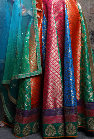 Multicolor Embroidered Anarkali Suit - Desi Royale