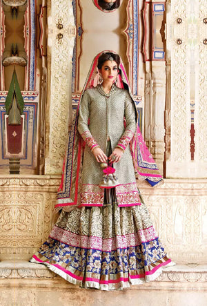 Pink designer party wear lehengha - Desi Royale