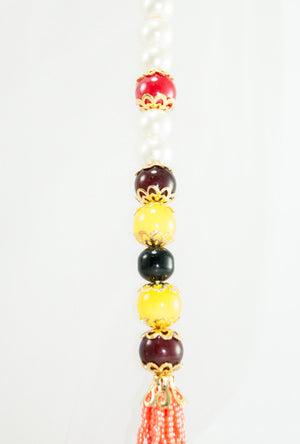 Keya Necklace With Colorful Beads - Desi Royale