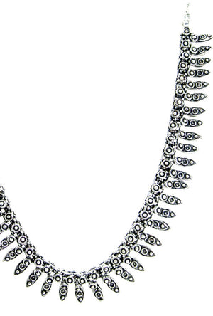 Sterling Silver Spatulate Necklace - Desi Royale