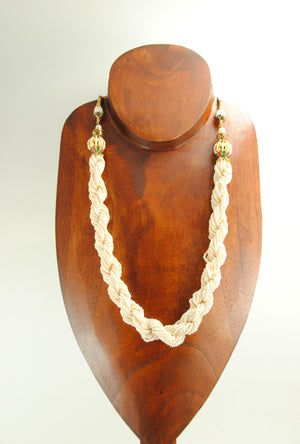White Pearl necklace set - Desi Royale