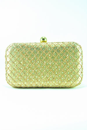 Gold Glitter Clutch - Desi Royale