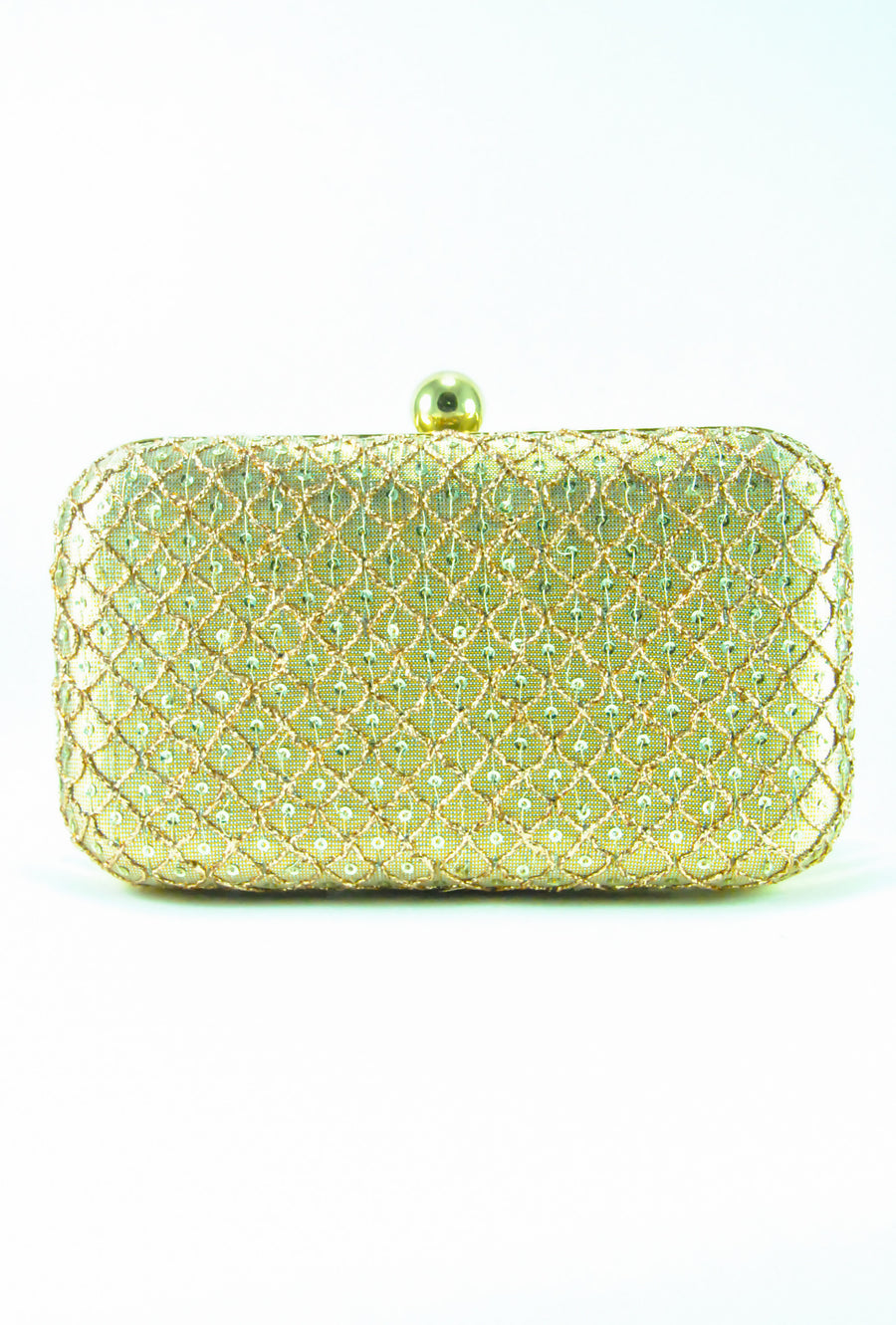 Gold Glitter Clutch - Desi Royale