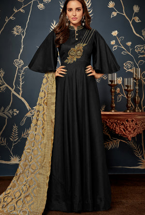 Black Anarkali Suit - Desi Royale