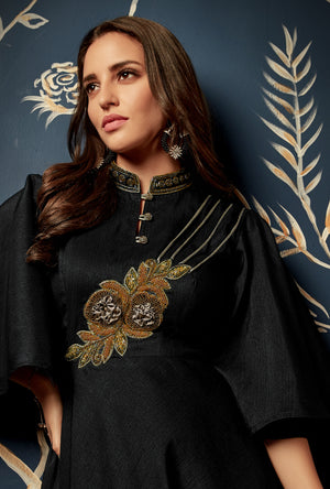 Black Anarkali Suit - Desi Royale