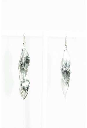 Silver multi leaf earrings - Desi Royale