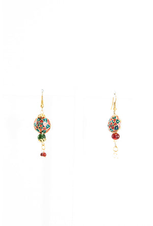 Multicolor meenakari work earring - Desi Royale