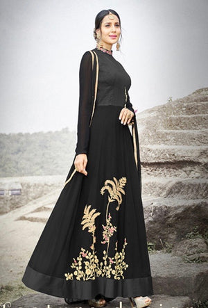 Black Designer Gown - Desi Royale