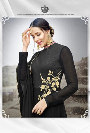 Black Designer Gown - Desi Royale