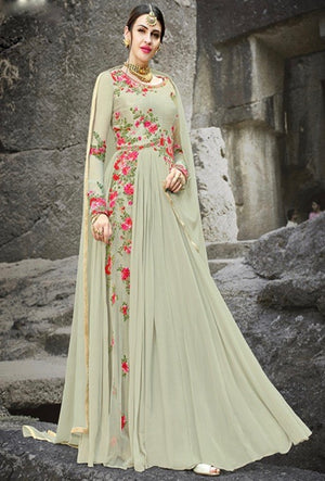 Sea Foam Green Designer Gown - Desi Royale