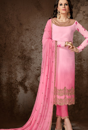Pink Designer Indian Suit - Desi Royale