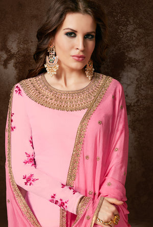 Pink Designer Indian Suit - Desi Royale