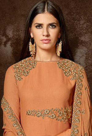 Bronze Designer Indian Suit - Desi Royale