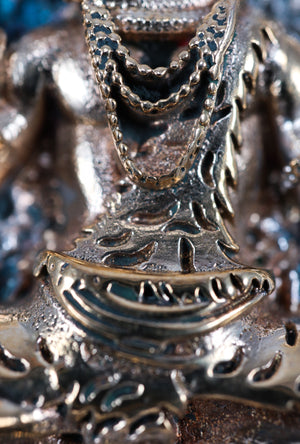Shiva Silver pendant with gemstones - Desi Royale
