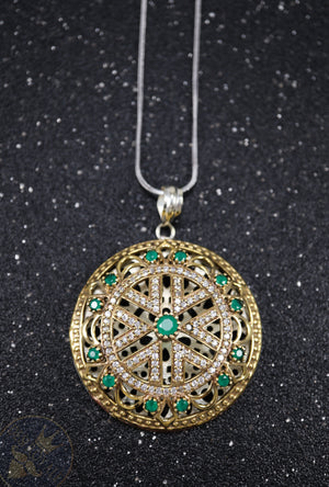 Chakra Silver pendant with gemstones - Desi Royale