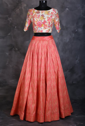 Pink designer indian dress with dupatta - Desi Royale