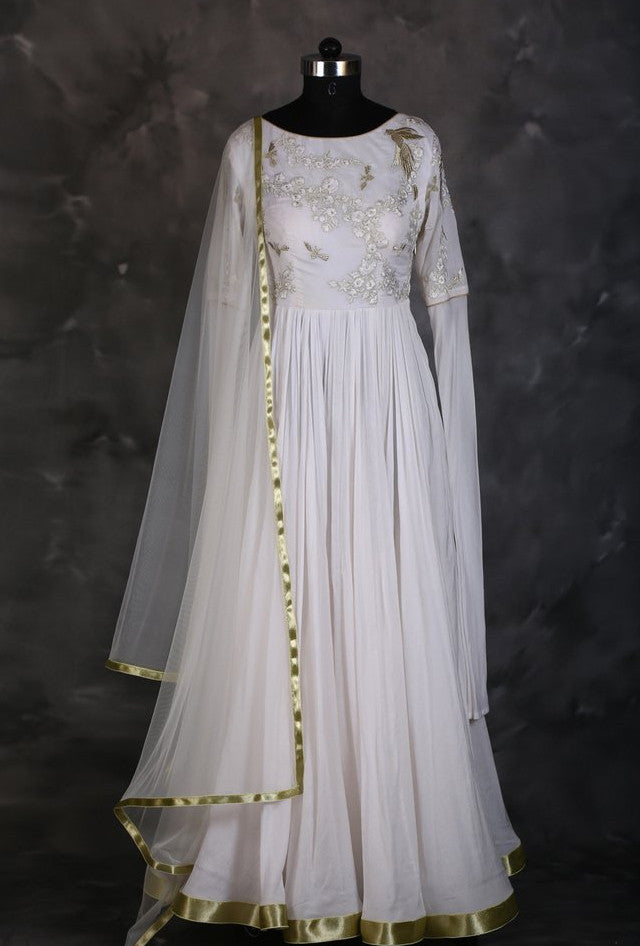 Offwhite designer indian dress with dupatta Offwhite designer indian dress with dupatta