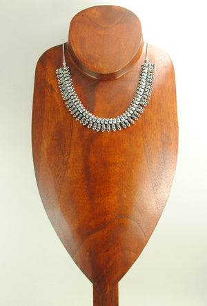 Sterling Silver Flower Necklace - Desi Royale