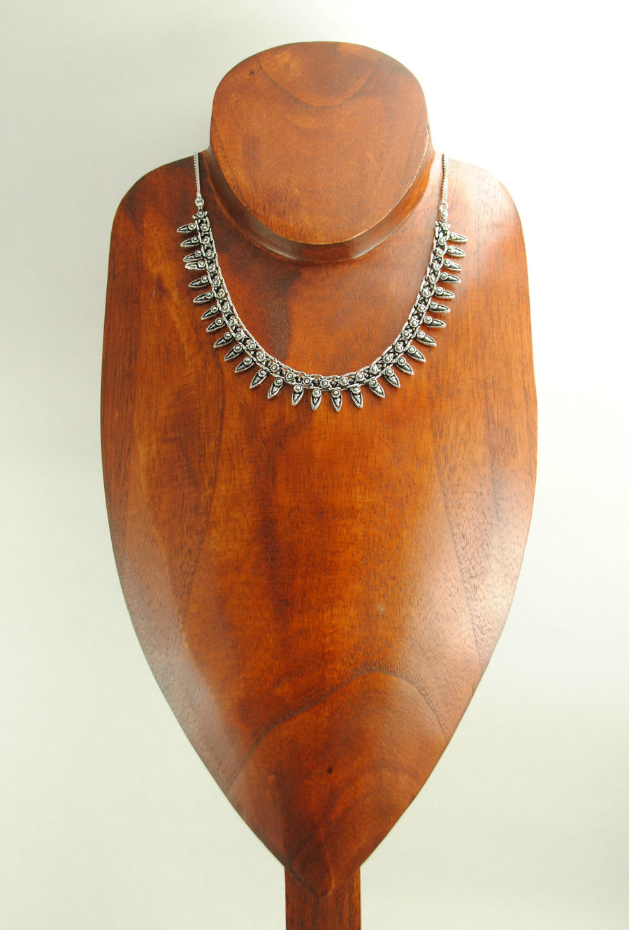 Sterling Cuneate Necklace - Desi Royale